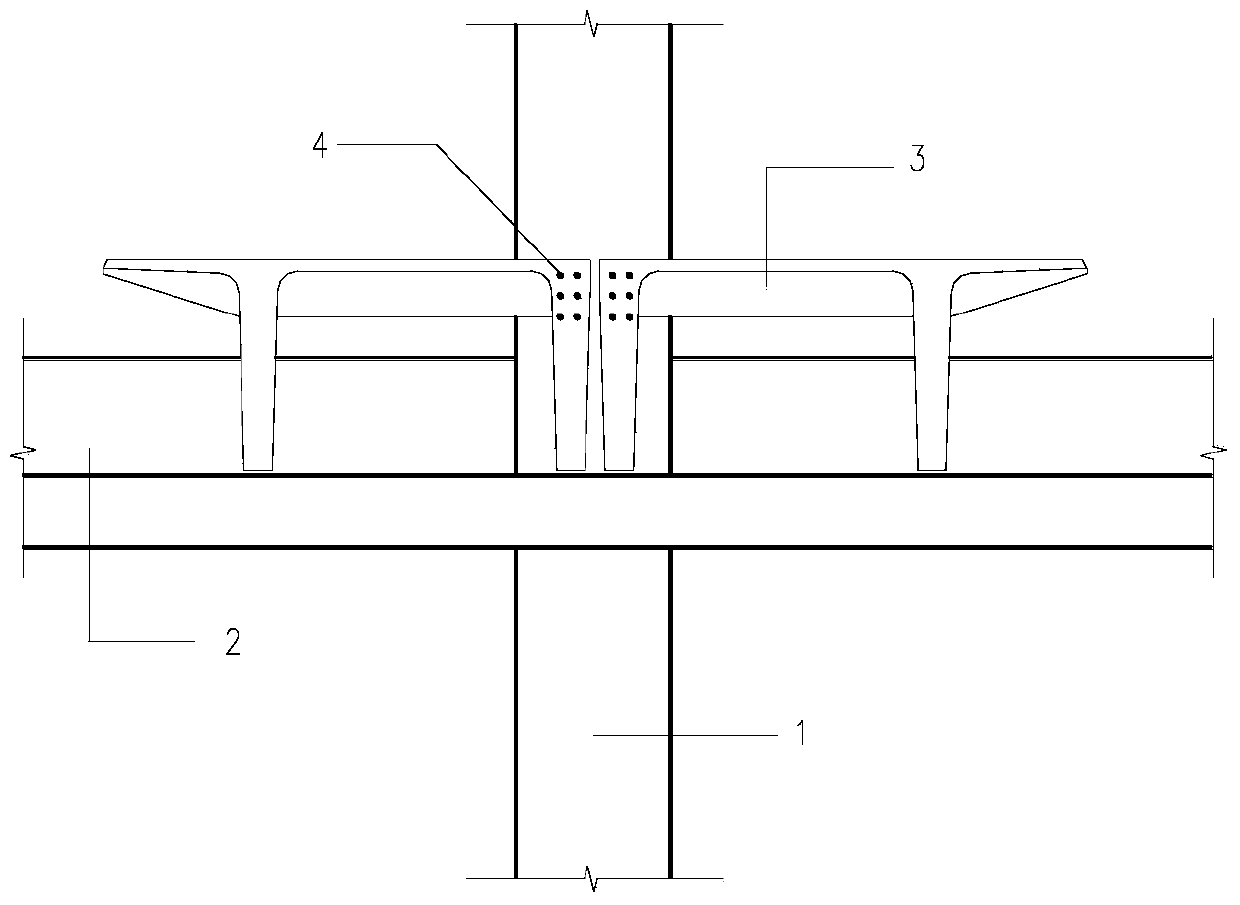 Prestressed concrete beam plate with upper portion provided with flexural steel bars and frame structure system