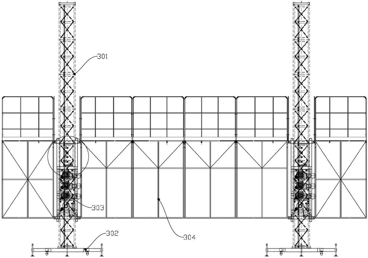 Parallel-type spline falling-prevention device and application method thereof