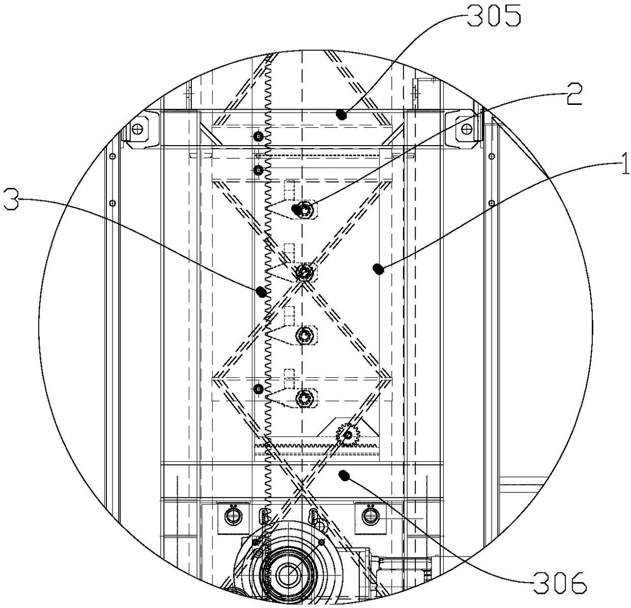 Parallel-type spline falling-prevention device and application method thereof