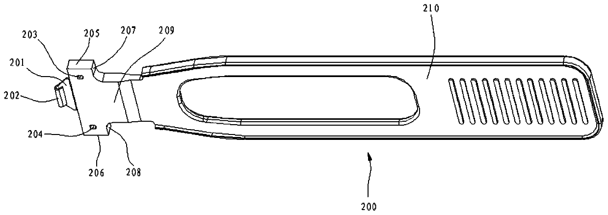 A long handle module installation and unloading device