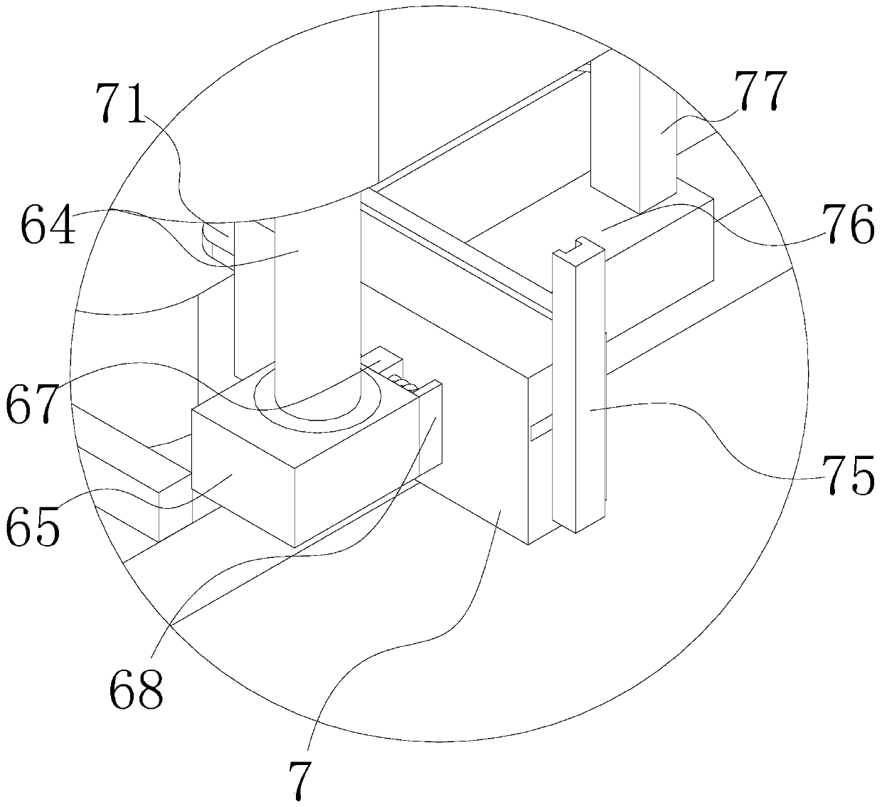 Automatic furniture plate feeding and film pasting system with high machining efficiency