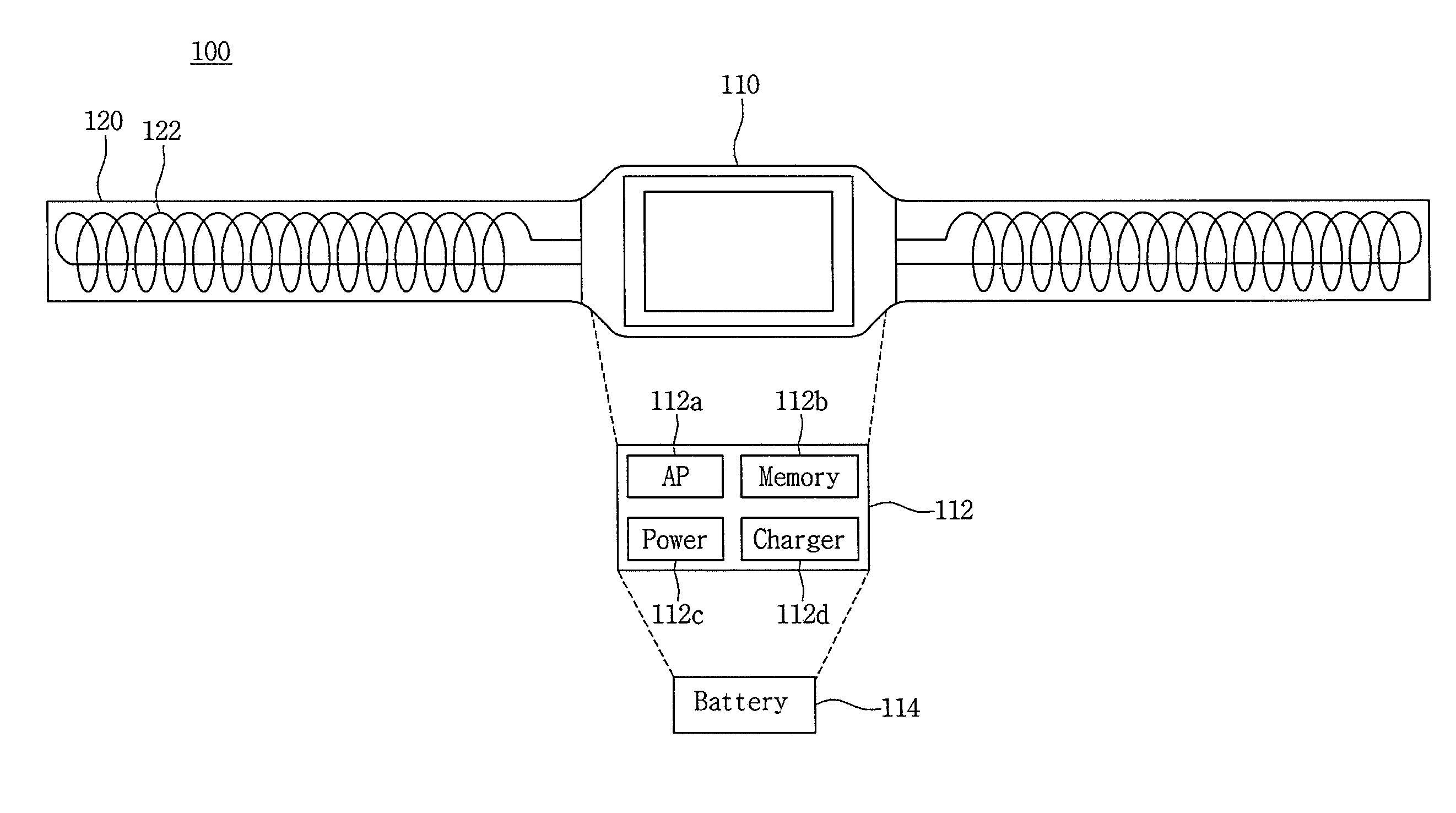 Smart watch for enabling wireless charging