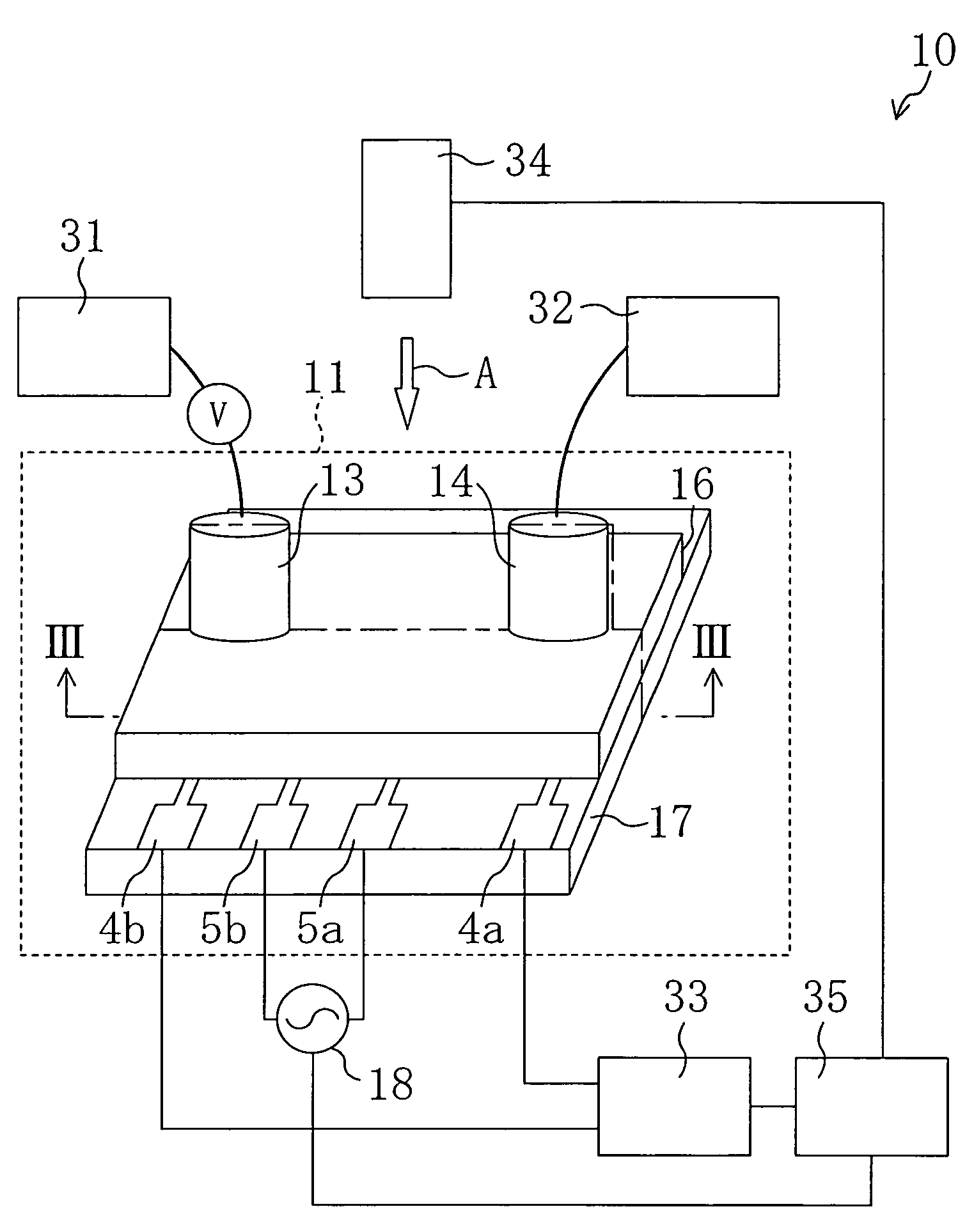 Measurement device and method for measuring electric signal from biological sample