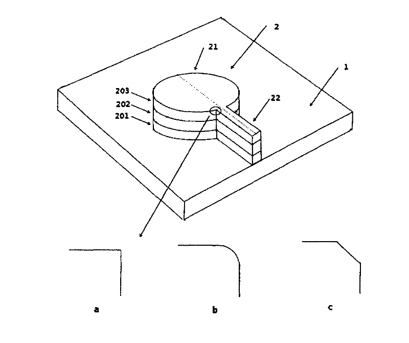 Directional output disc micro-cavity laser device