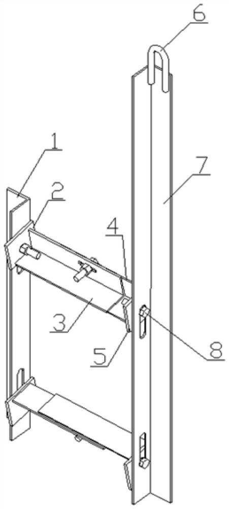 Lifeline device for assisting installation of large-span prefabricated roof truss and construction method thereof