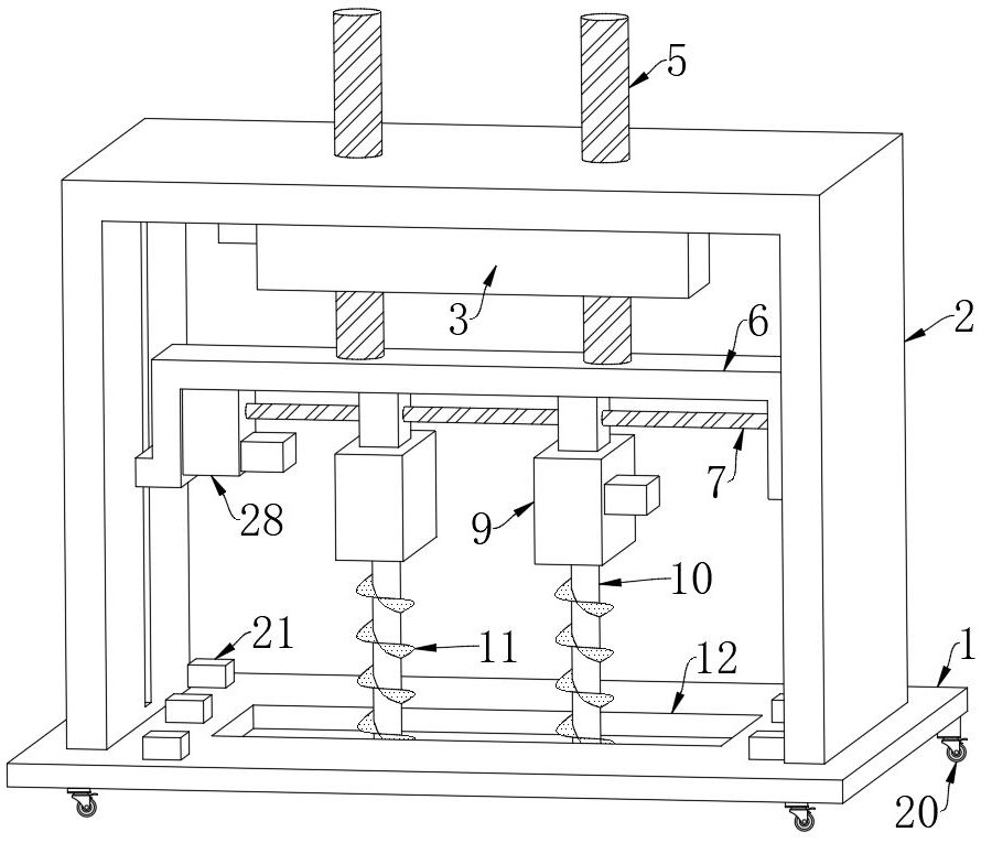 Adjustable pit digging device for agricultural planting