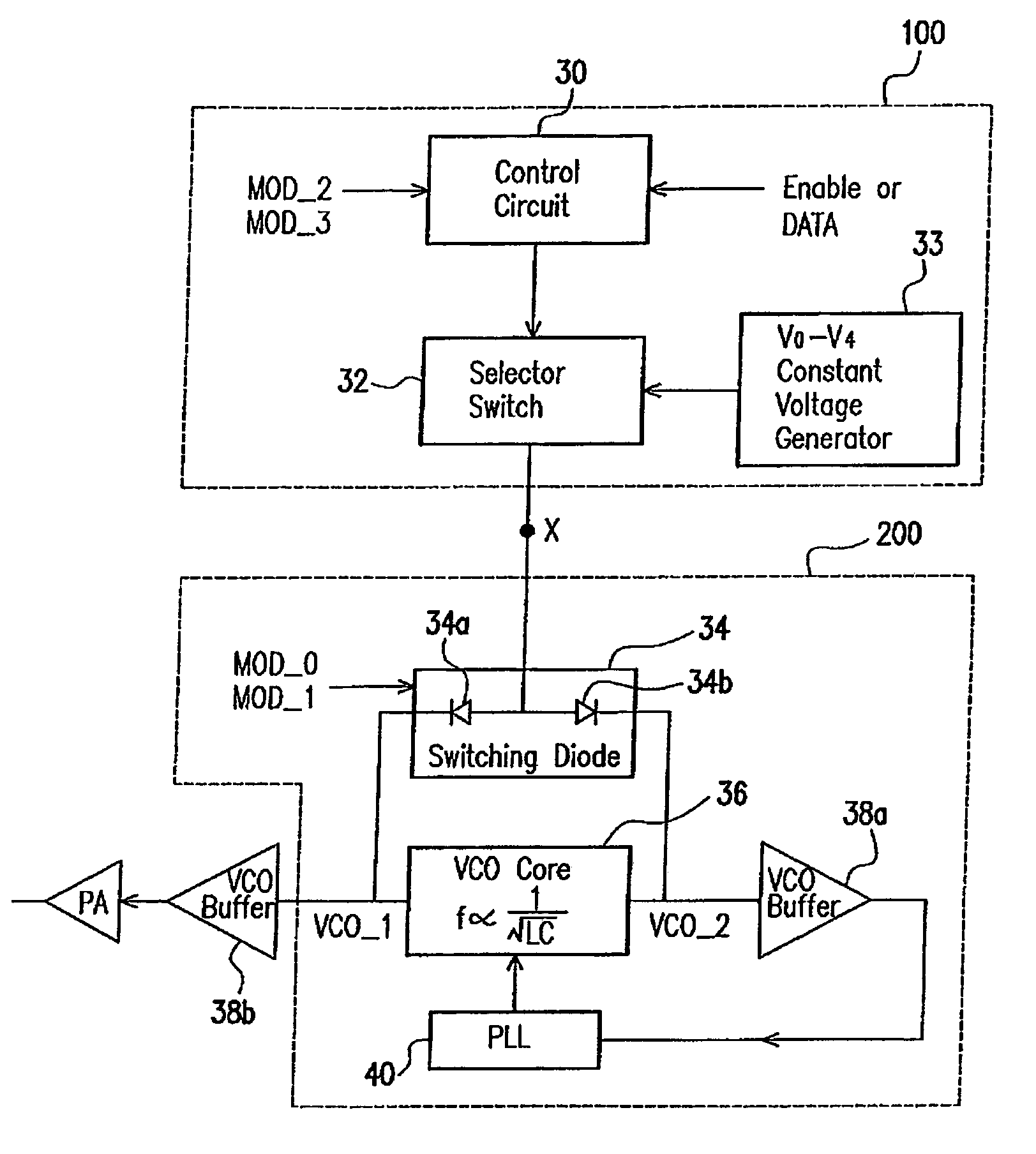 Voltage controlled oscillator (VCO) suitable for use in frequency shift keying (FSK) system