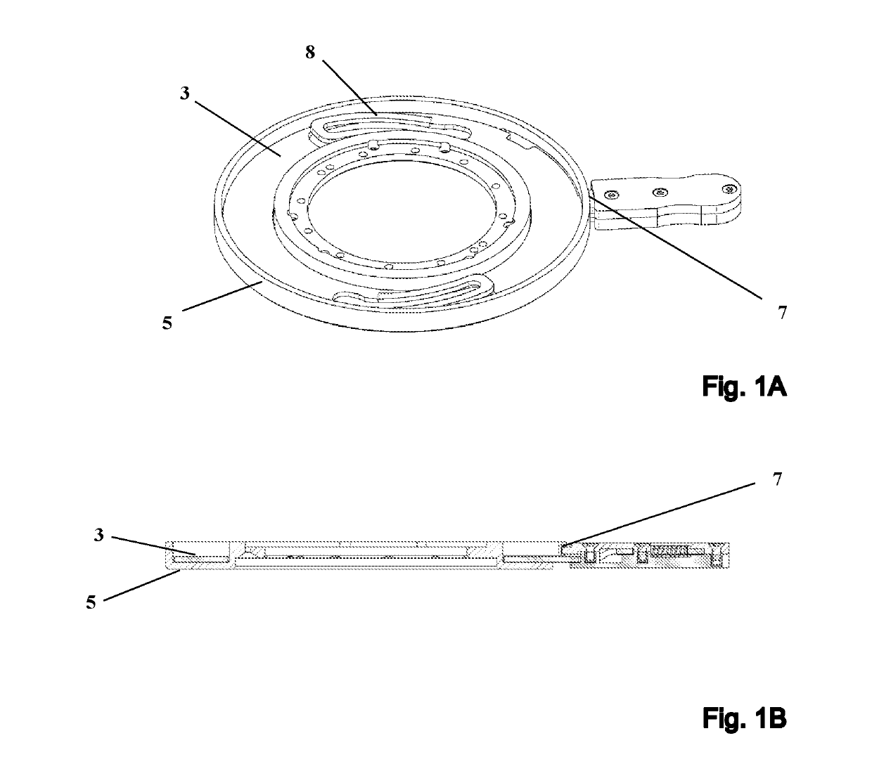 Fastening device for an NMR probe having a quick-release fastener