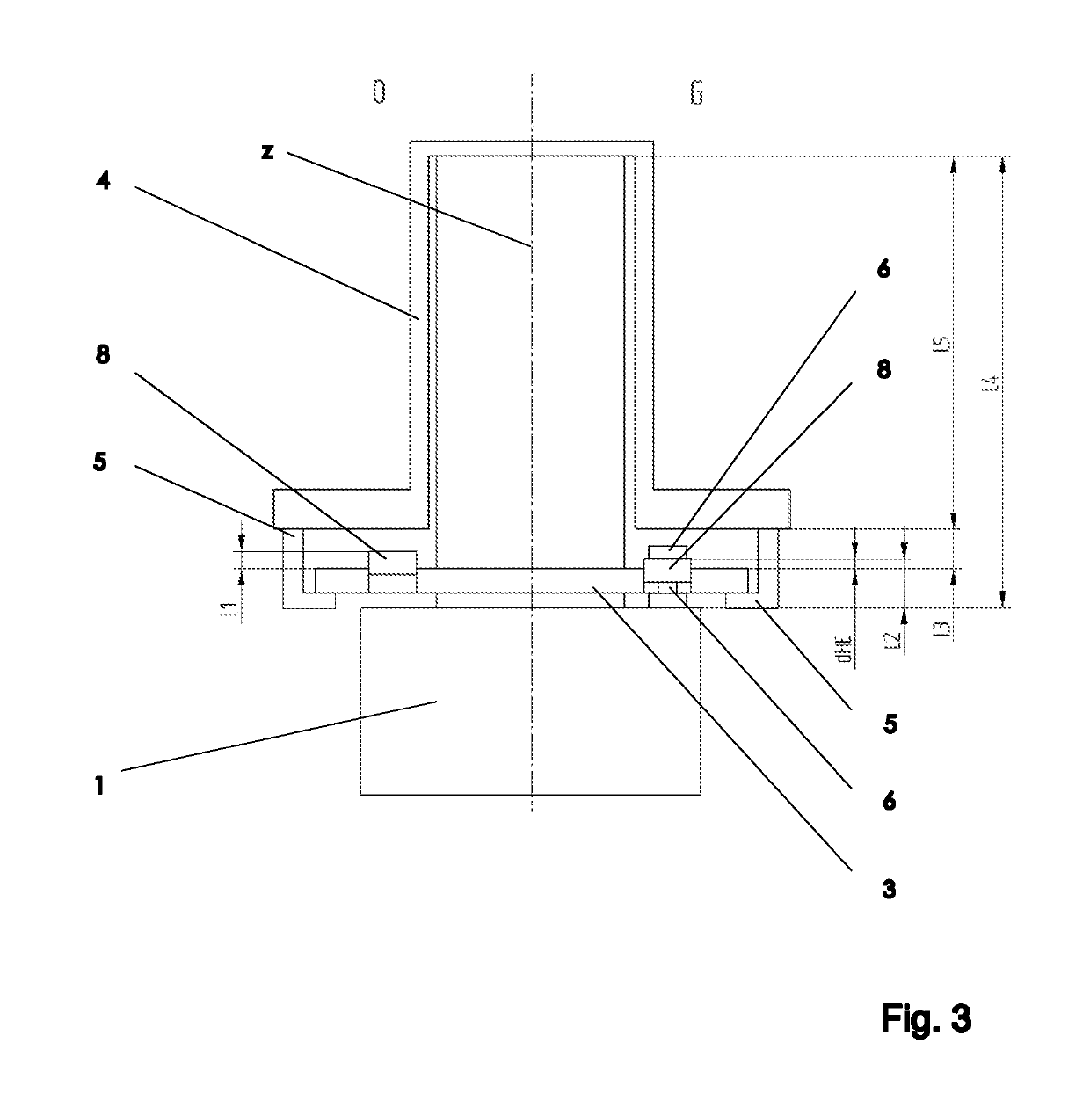 Fastening device for an NMR probe having a quick-release fastener