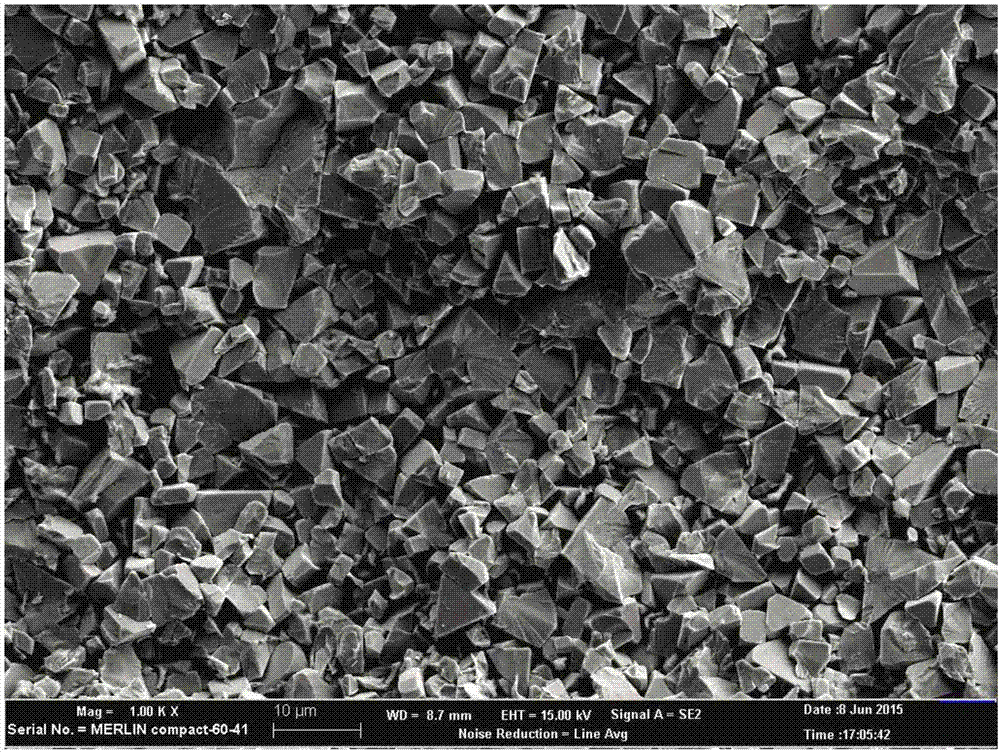 Detection and characterization method of intergranular fracture and trans-granular fracture of WC grains in WC-Co alloy