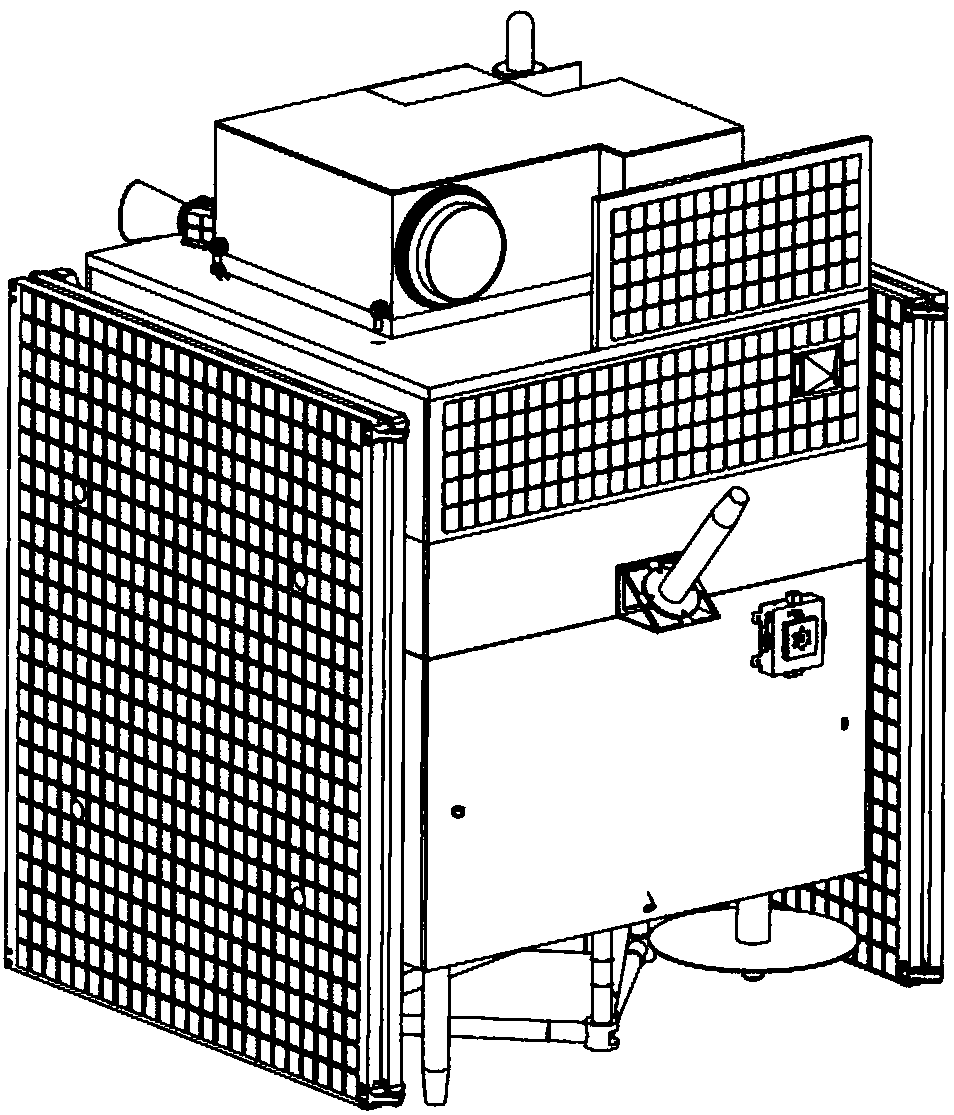 Sun inertia pointing master-slave non-contact dual-super satellite platform