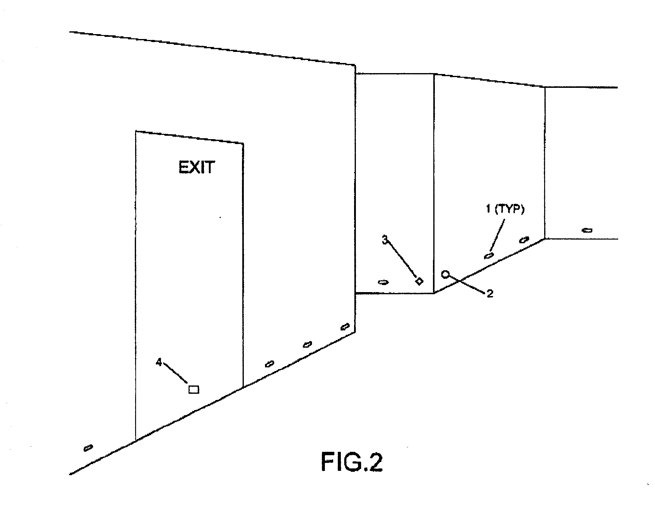 Emergency visual and tactile exits system