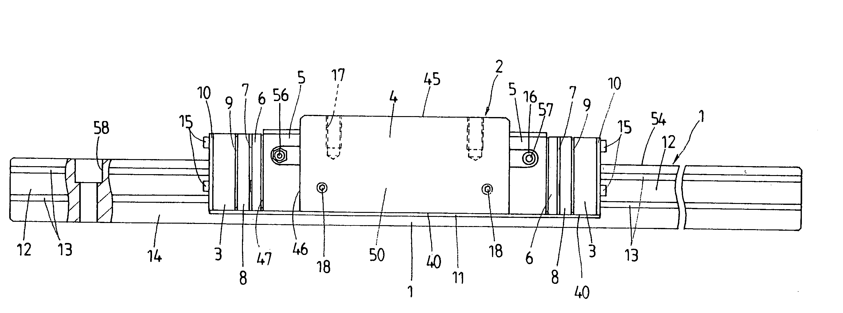 Linear motion guide system with highly-tight sealing units