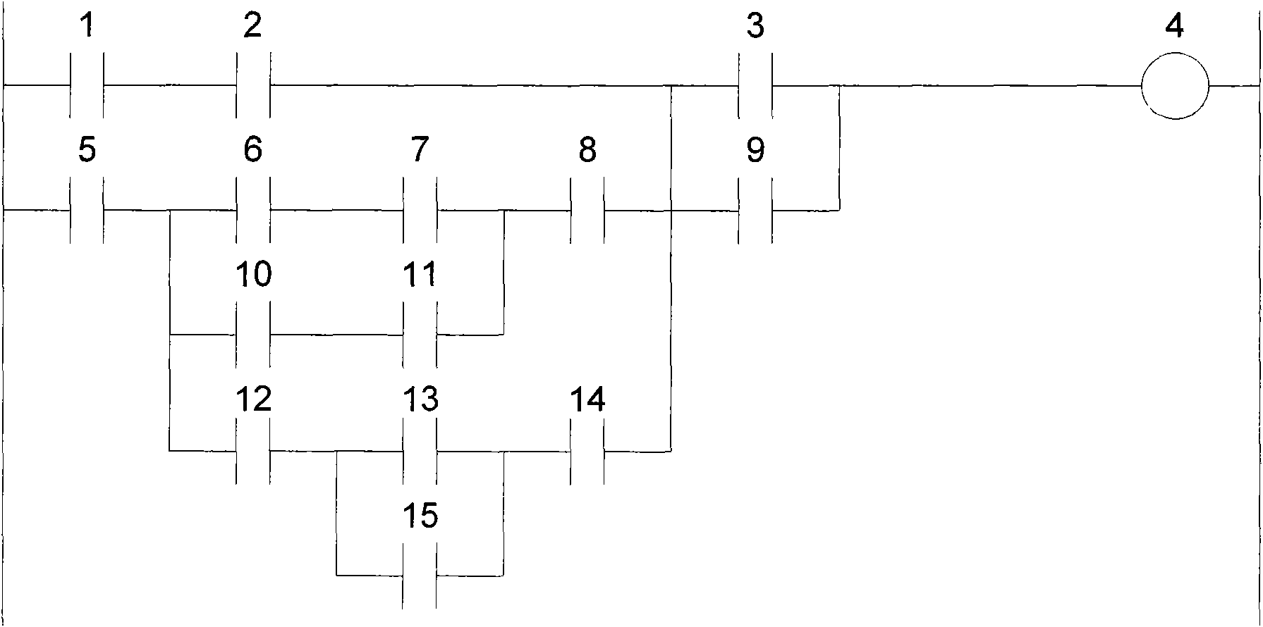 Method for converting ladder diagram language into structure text language