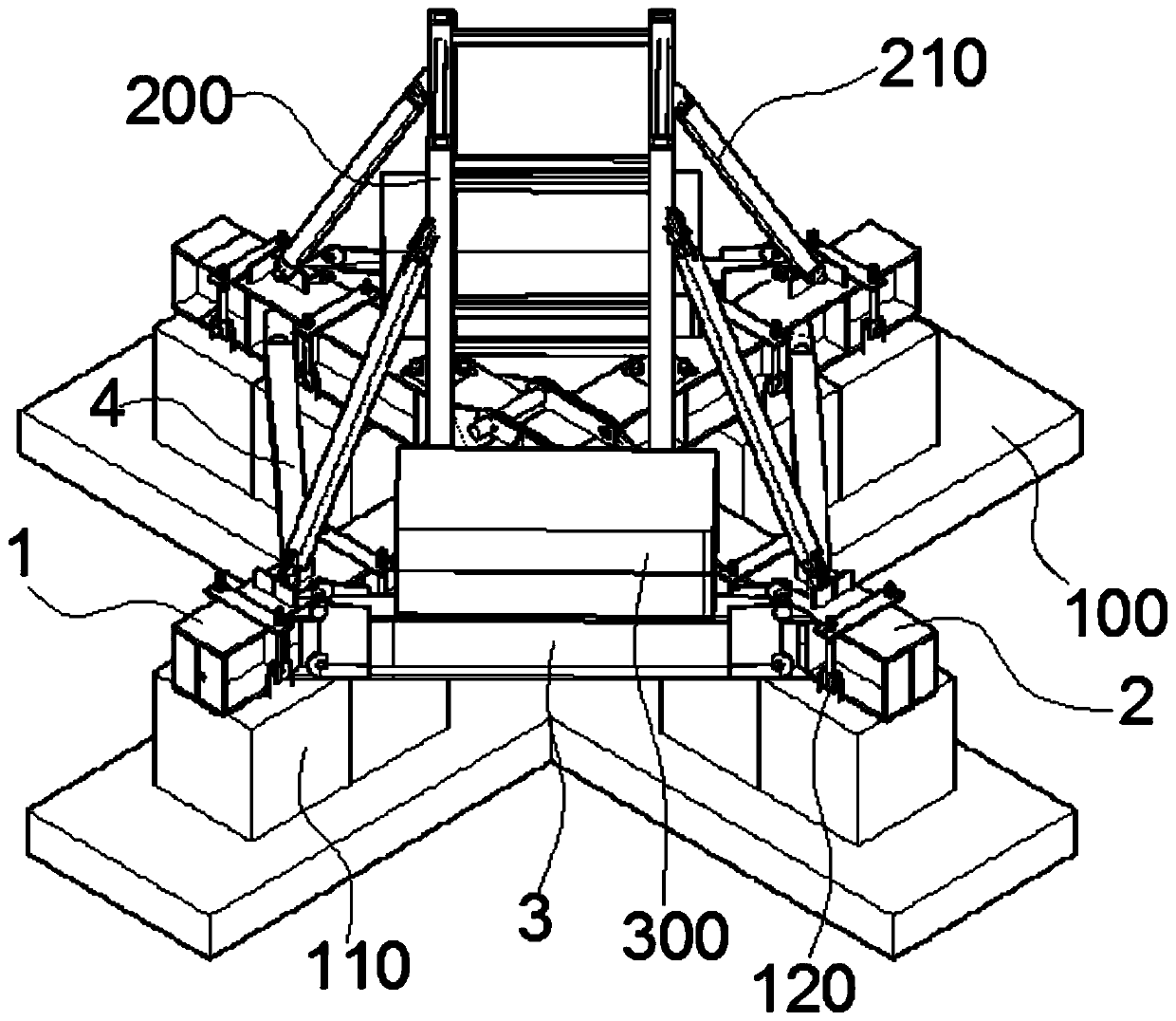 Installation structure for tower crane