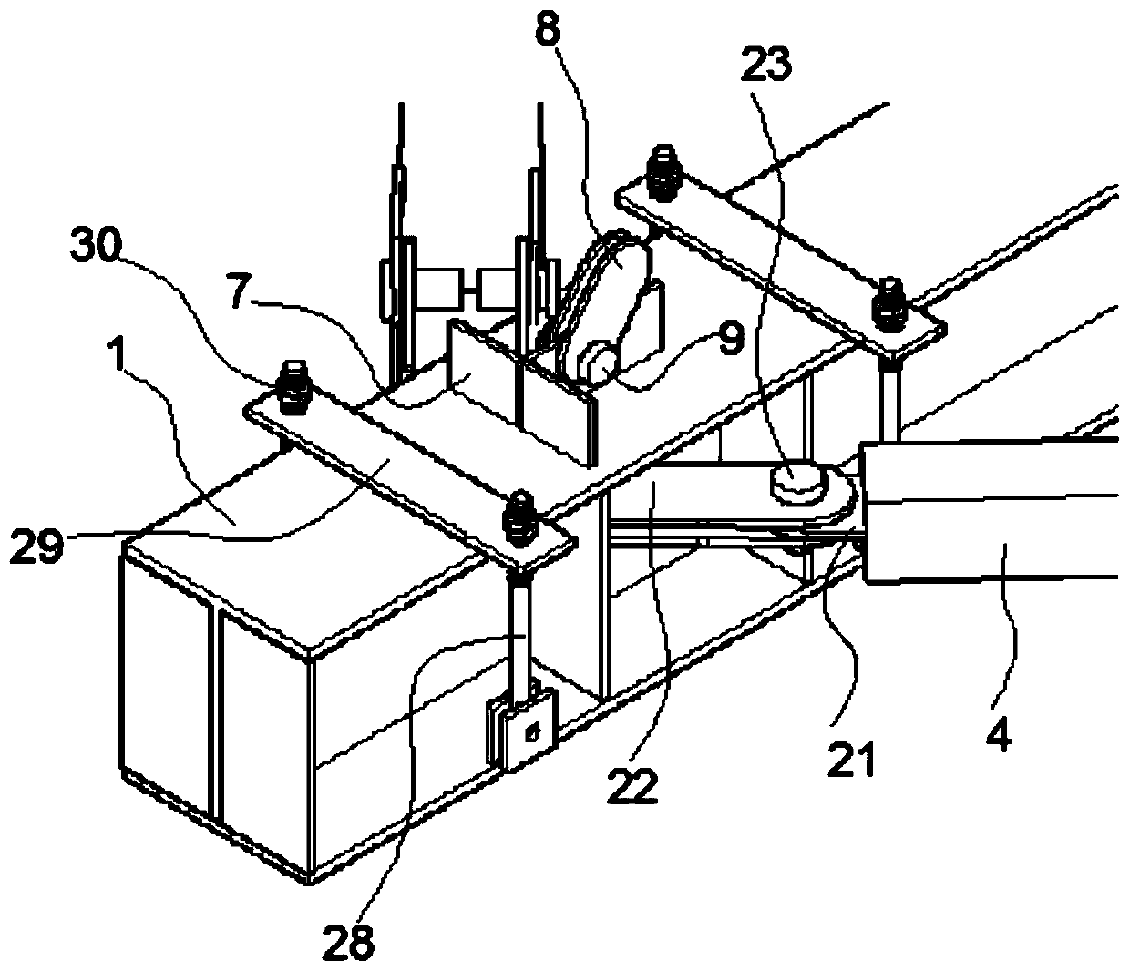 Installation structure for tower crane