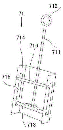 Stacking transfer device for the integral side wall of the car