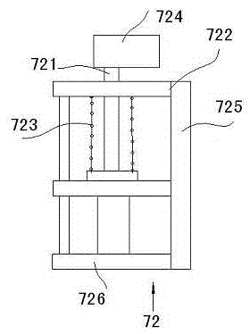 Stacking transfer device for the integral side wall of the car