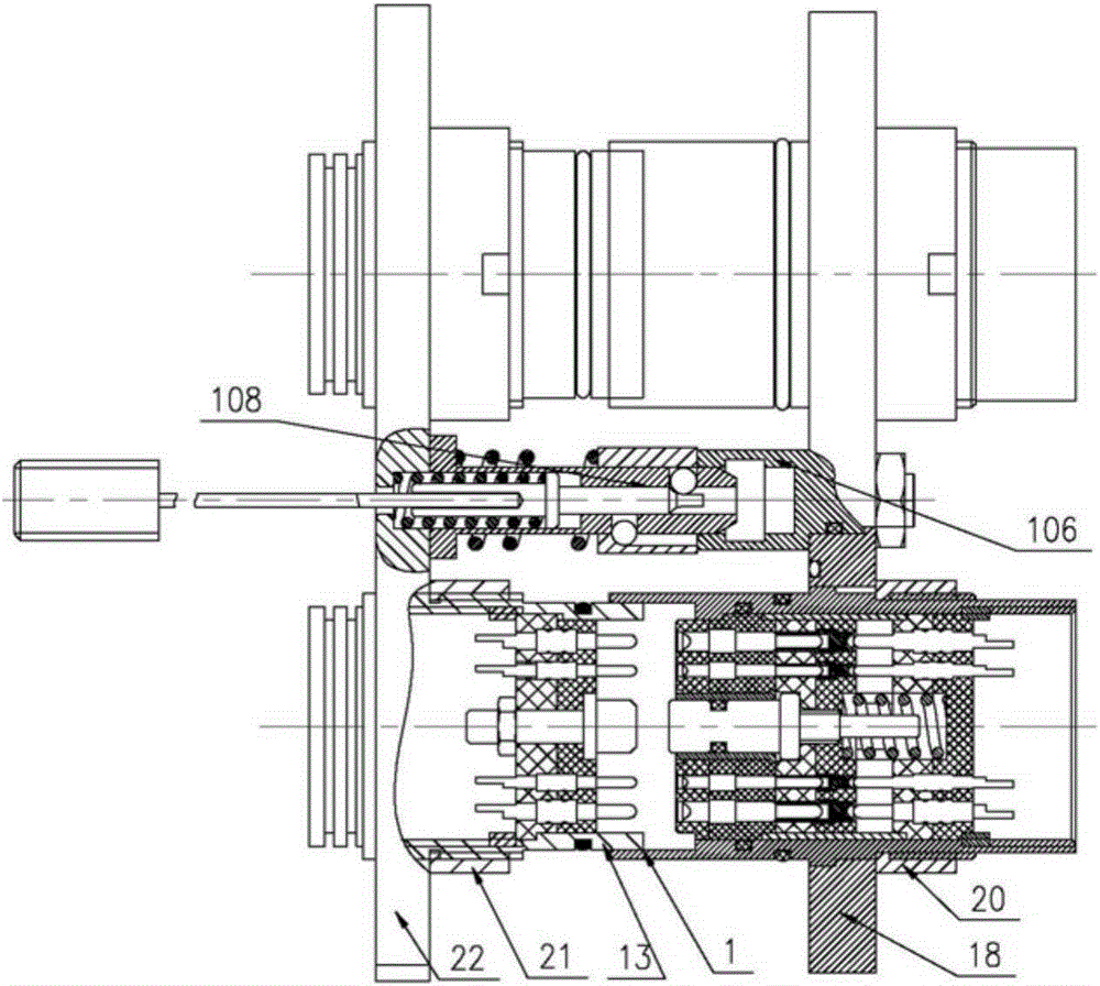 Underwater short circuit prevention separating electric connector capable of synchronous unlocking