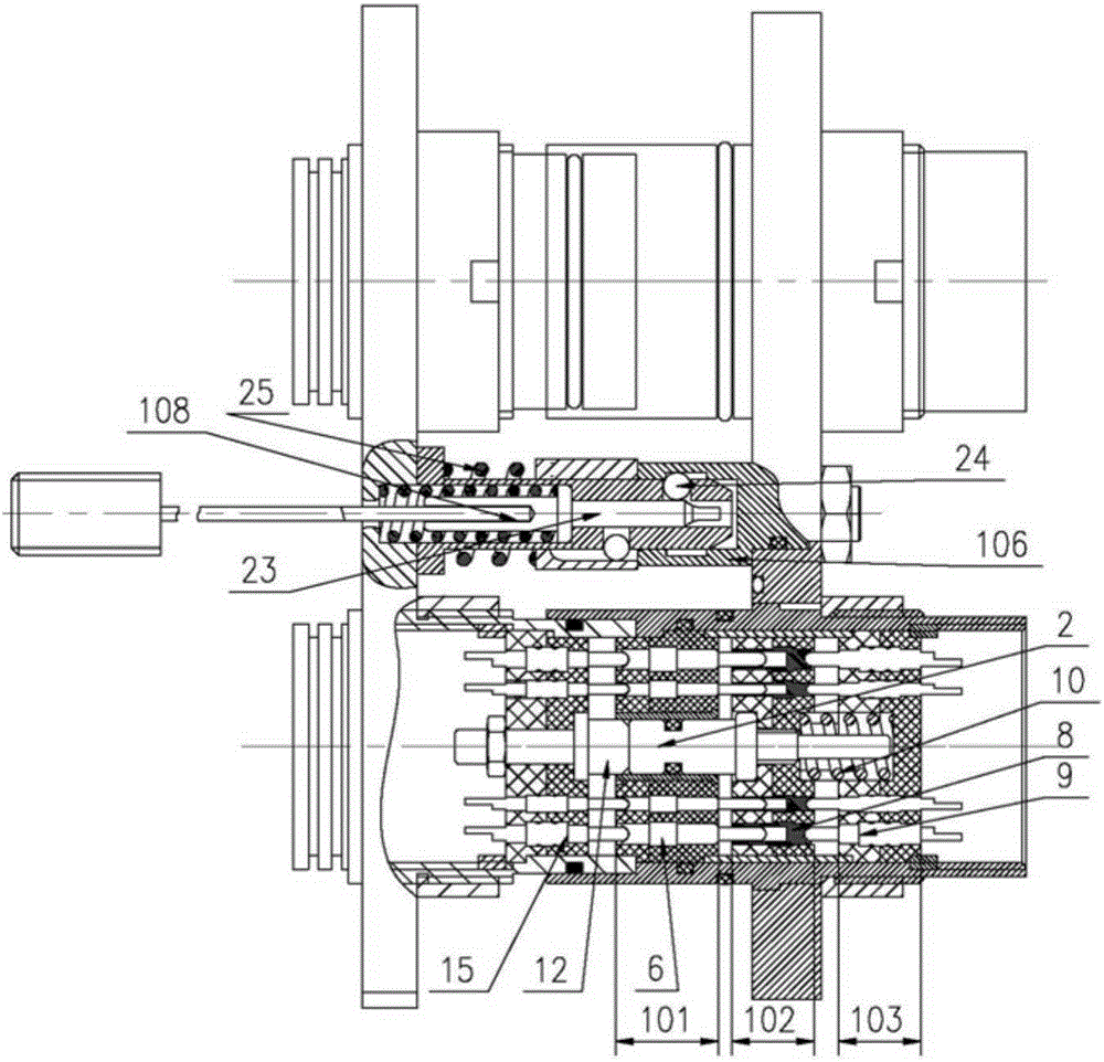 Underwater short circuit prevention separating electric connector capable of synchronous unlocking