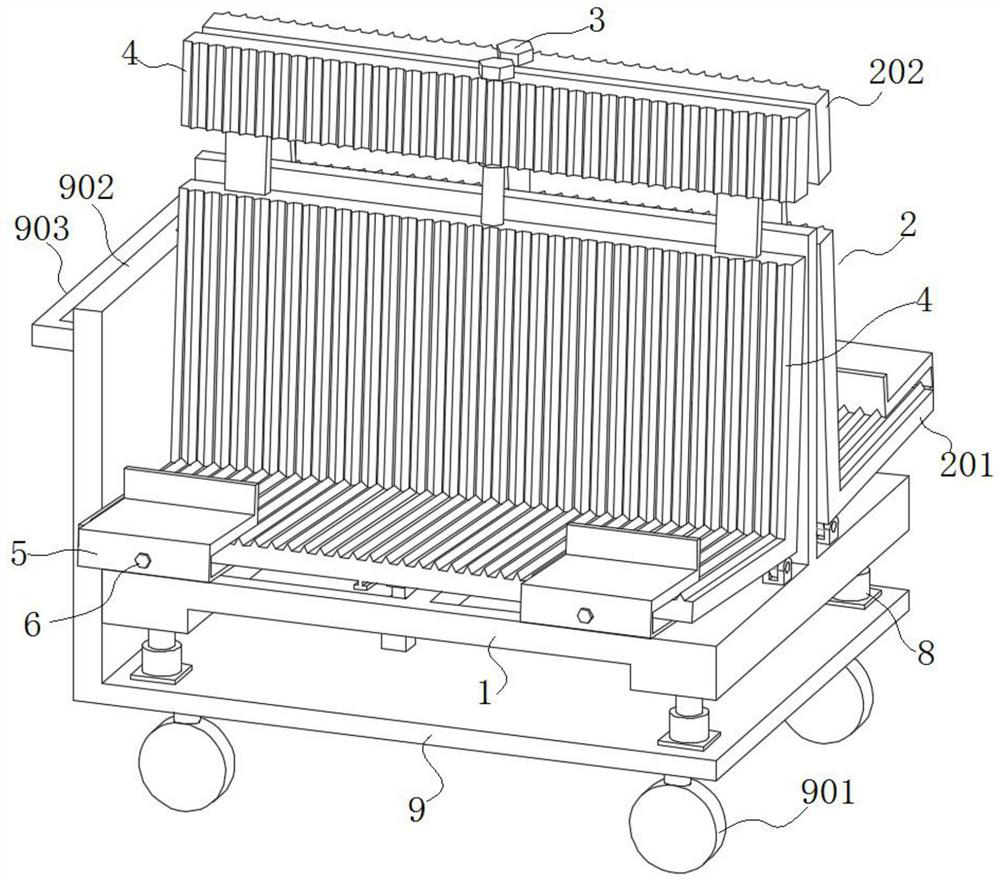 Transfer trolley for glass production