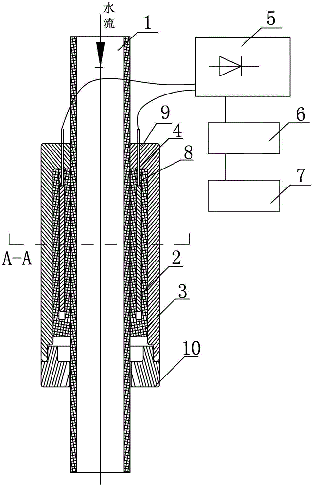 Device for quickly detecting radioactive rays in water