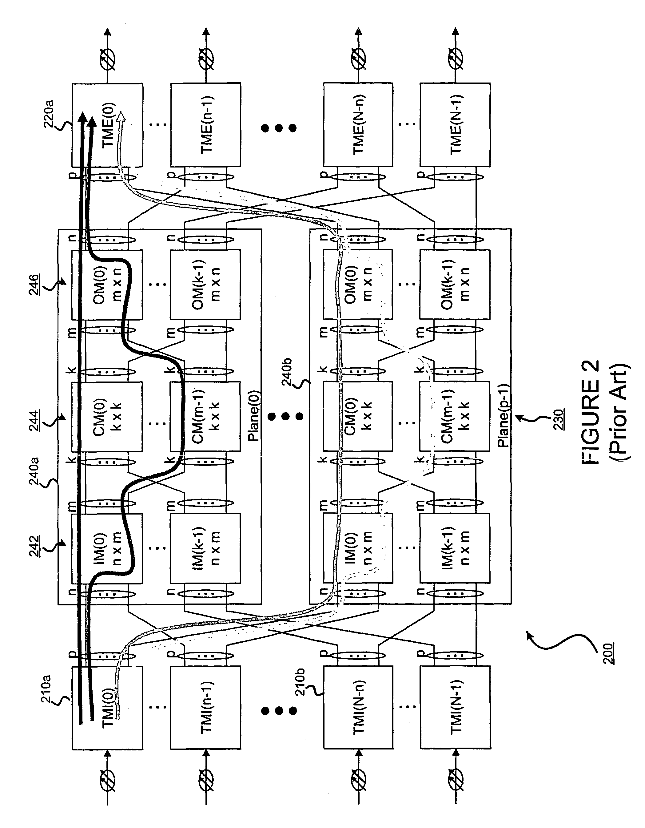 Switch module memory structure and per-destination queue flow control for use in a switch