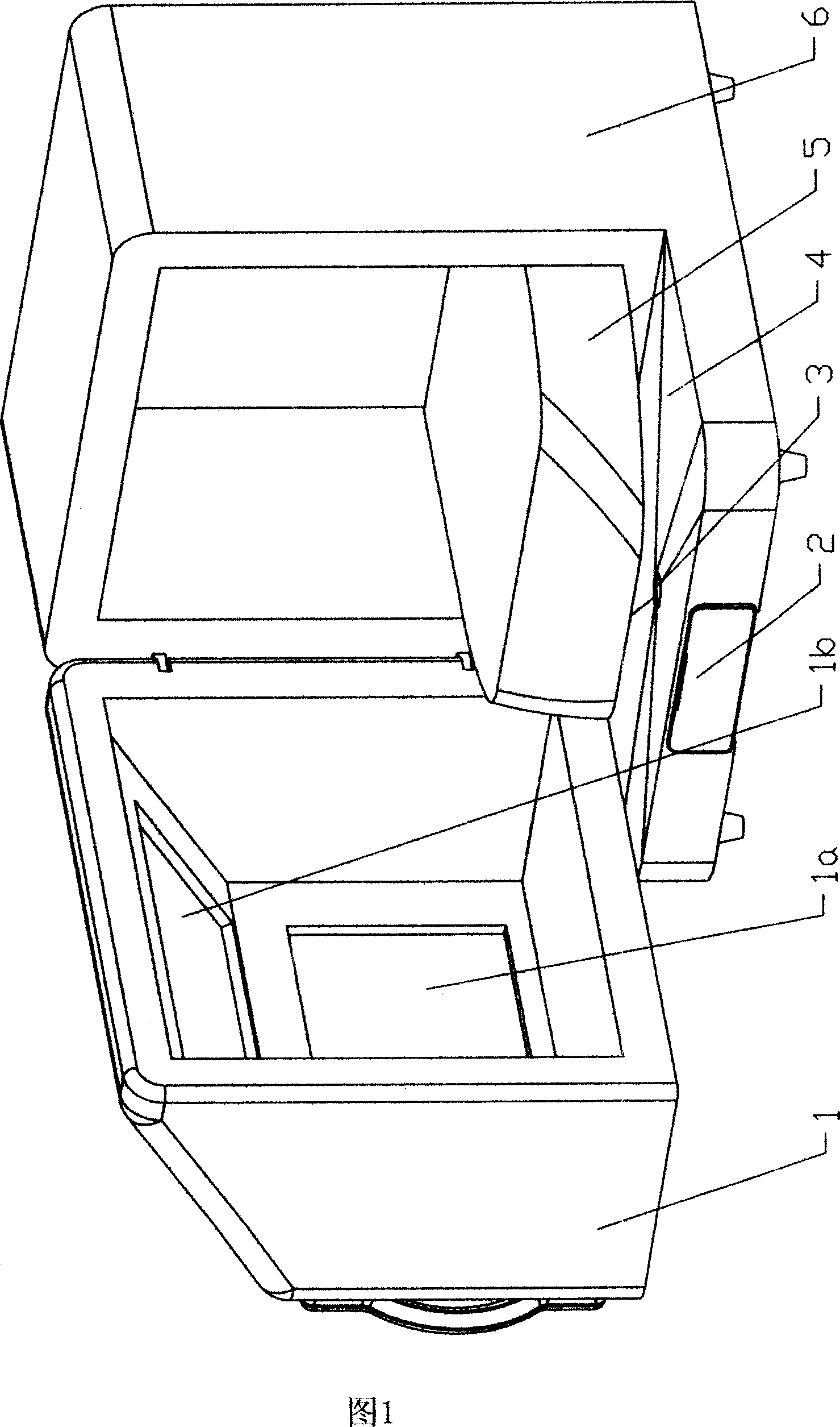 Enclosed chamber of electromagnetic oven and double observation windows oven door thereof