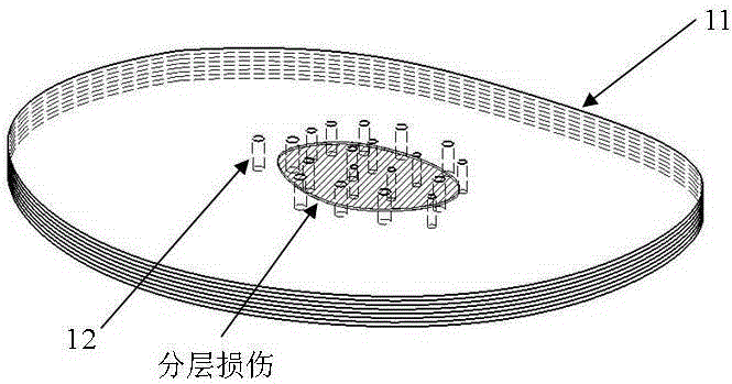 Solidified composite and enhancing method of repairing structure and connecting structure of solidified composite