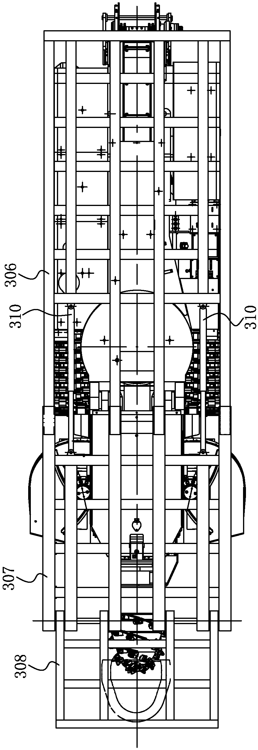 Cantilever type digging and protecting integrated machine