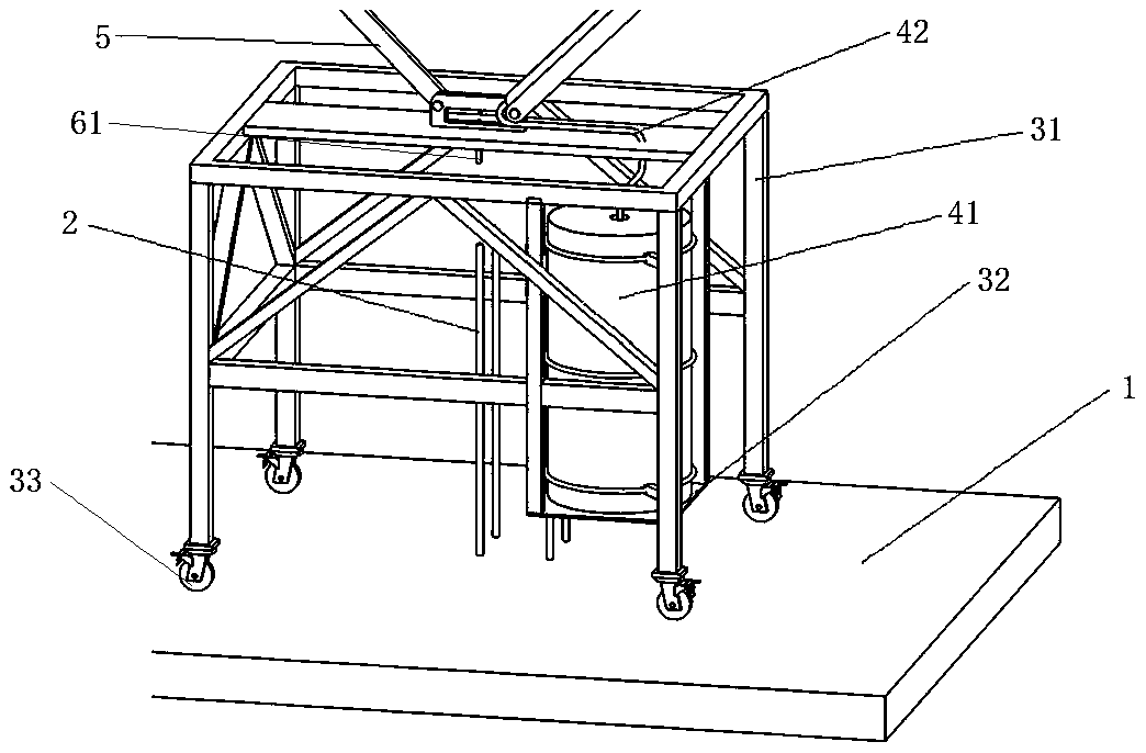 Vertical bar planting accurate positioning and drilling device and construction method thereof