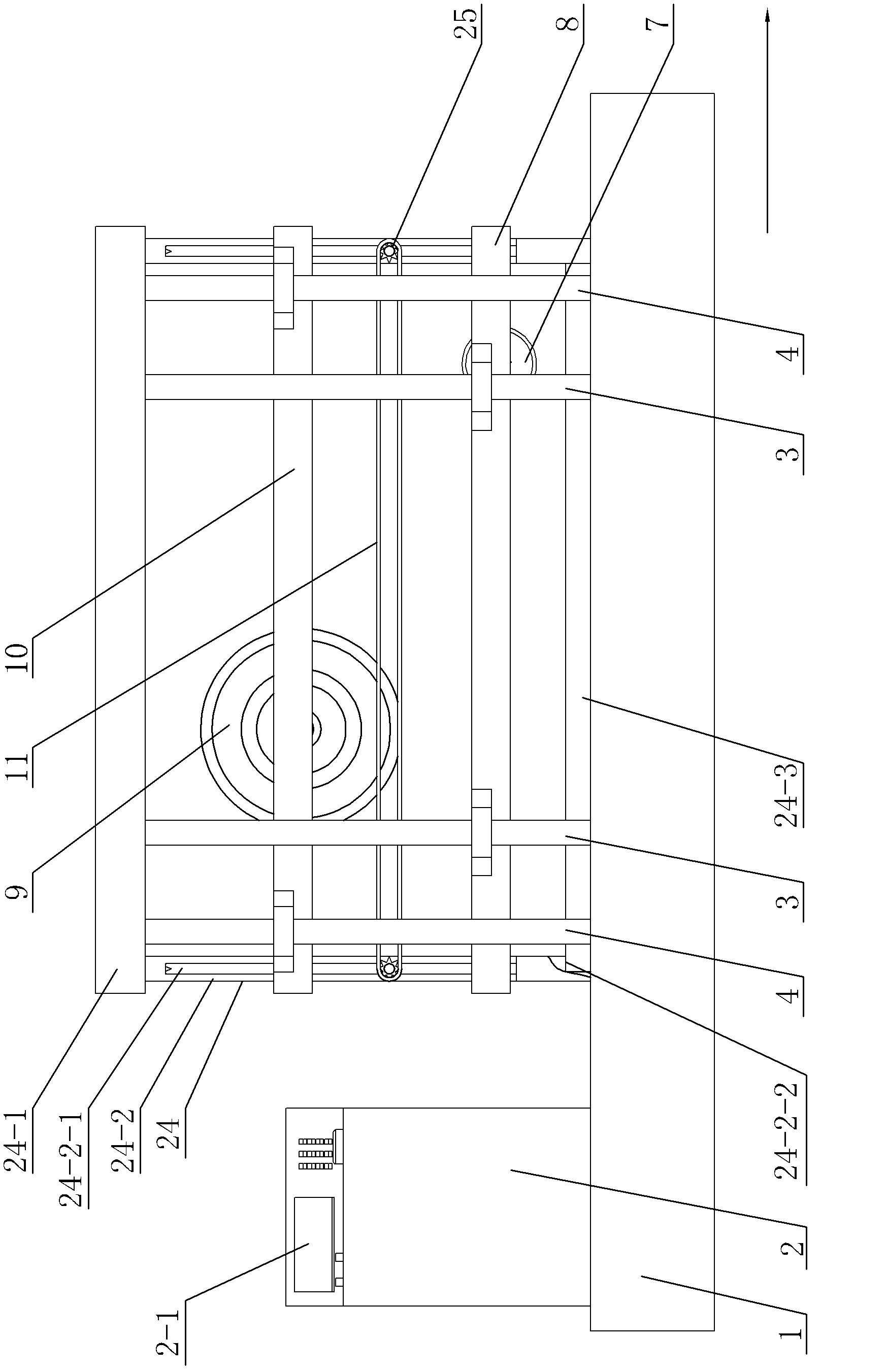 Accelerated loading test device for small full-size asphalt pavement