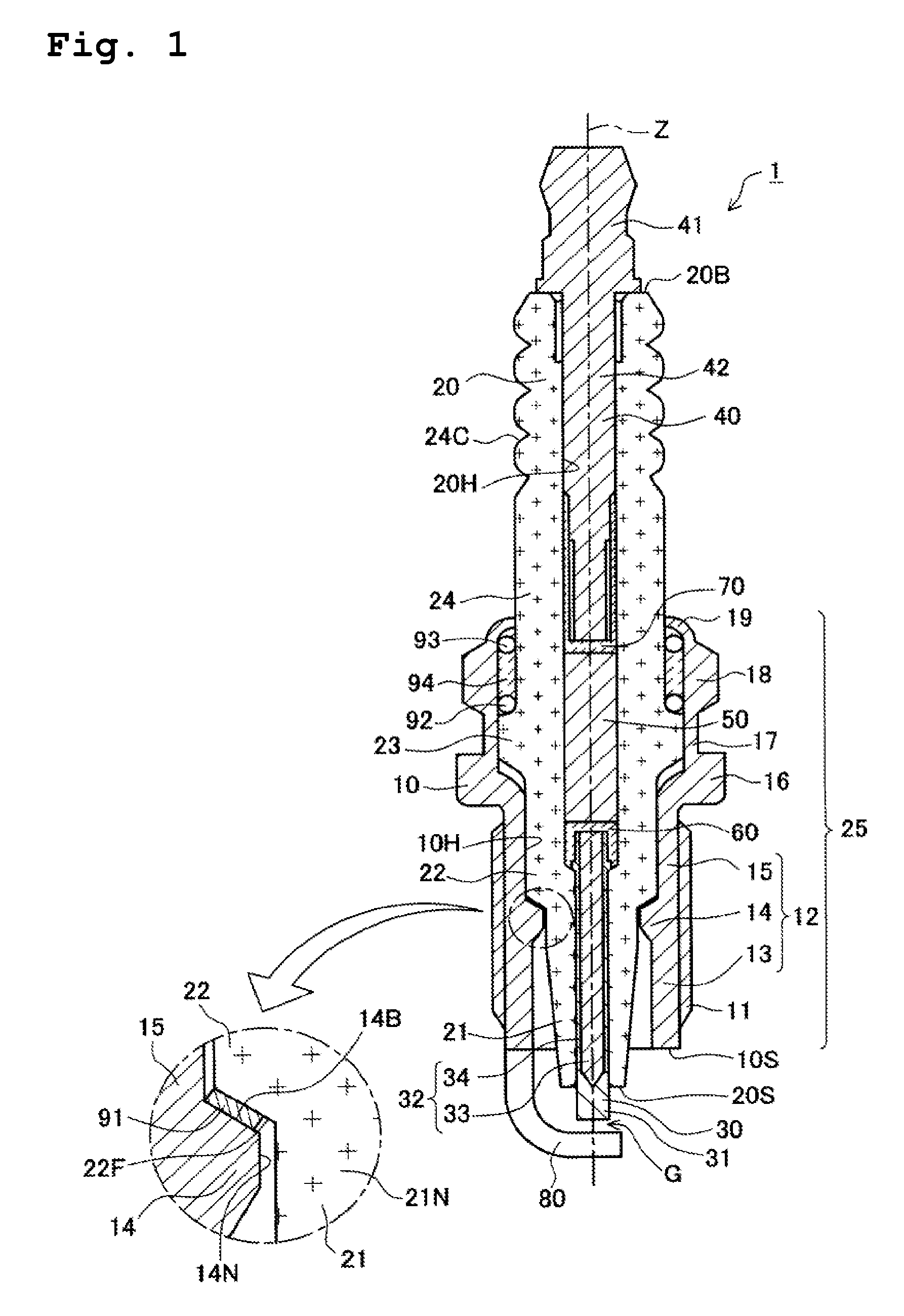 Spark plug used for an internal-combustion engine and a method for manufacturing the same