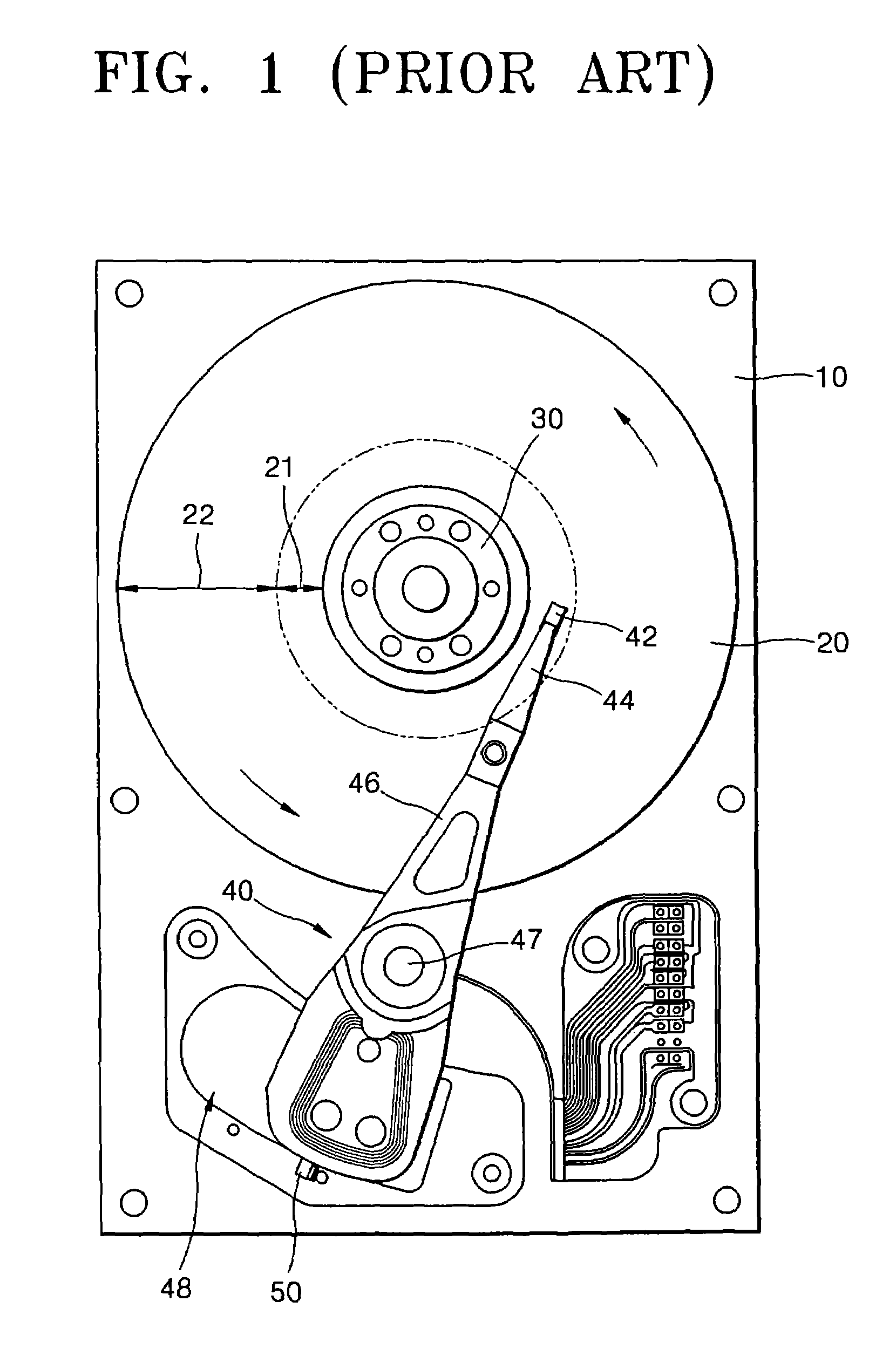 Magnetic head parking system of hard disk drive