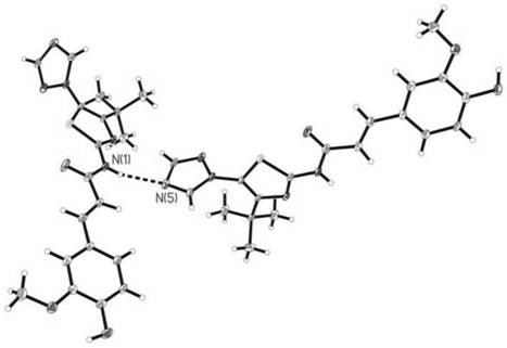 Feruloyl amide derivative as well as medical application and crystal structure thereof