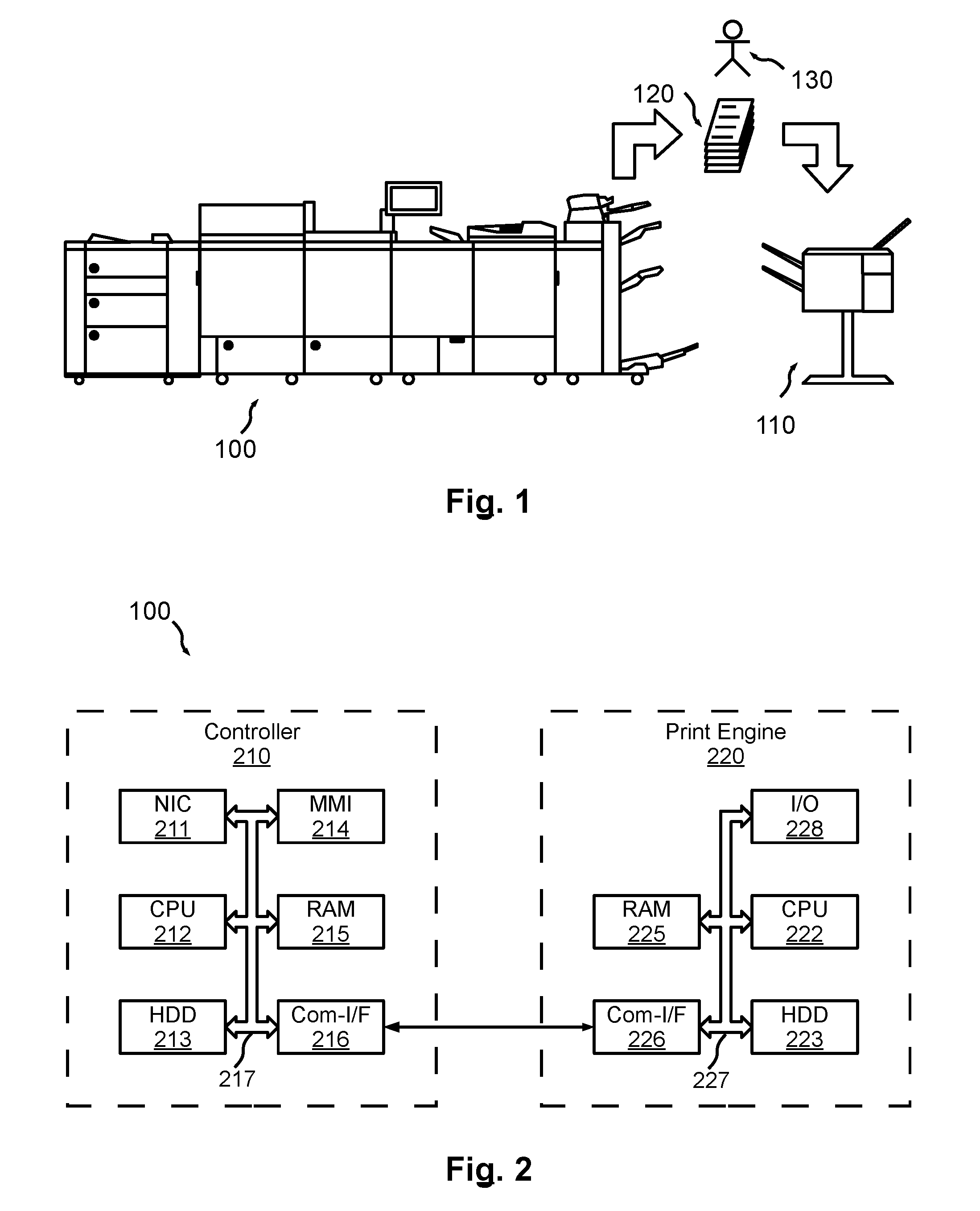 Device and method for processing a reprographic job