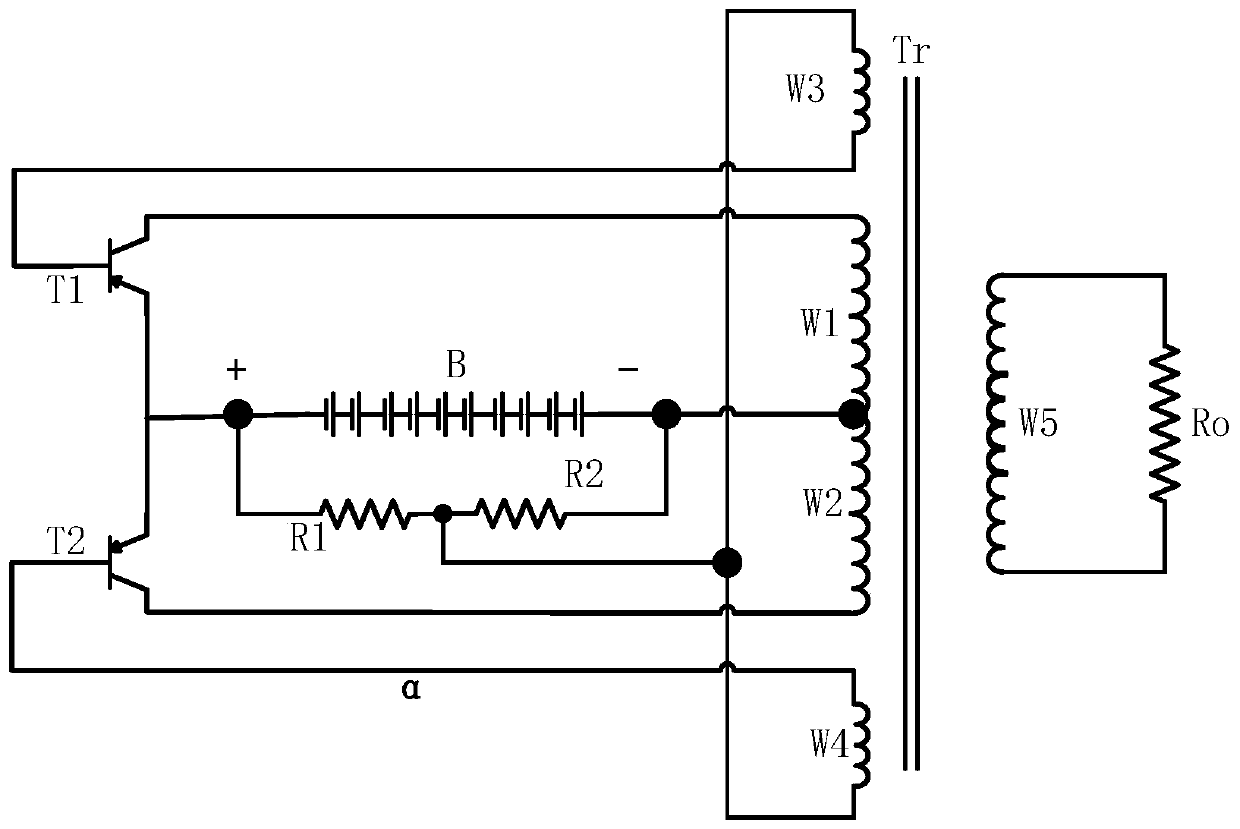 Complementary symmetrical self-excited push-pull converter