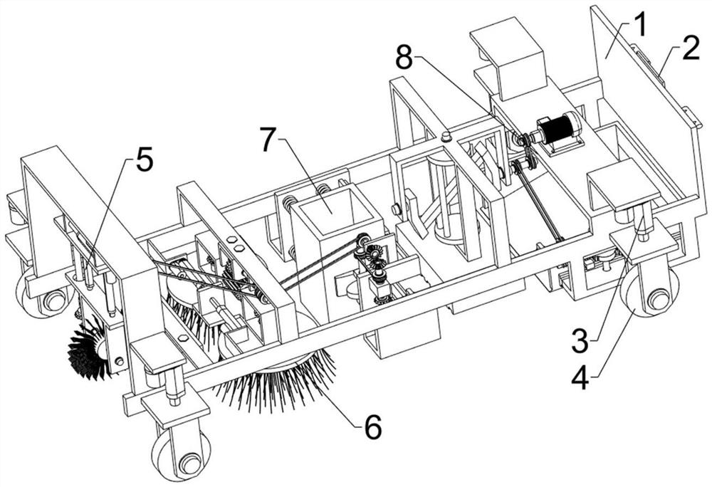 Asphalt road repairing device capable of filling bending cracks