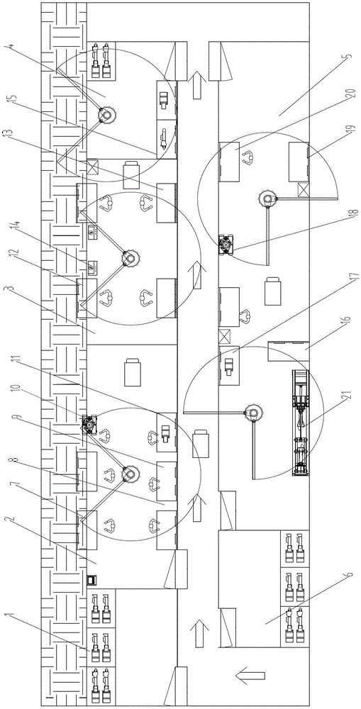 The overhaul line and overhaul method of the coupler buffer of the EMU