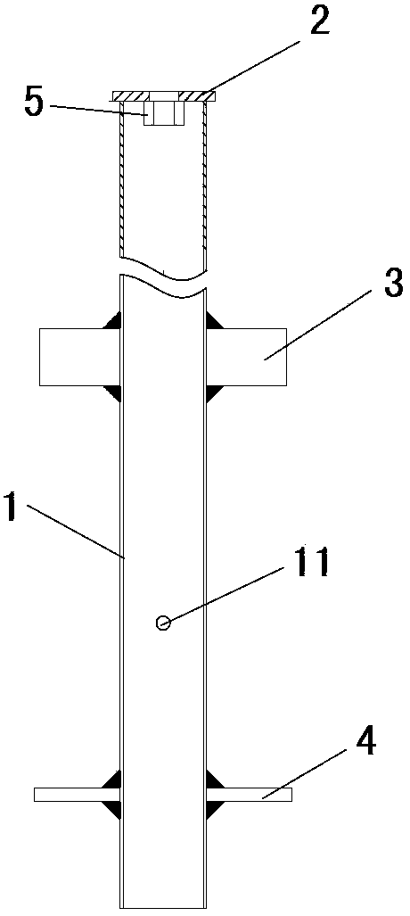 Foundation steel pile for solar photovoltaic power station