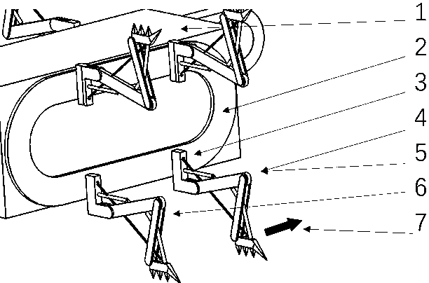 Walking mechanism of multi-foot robot