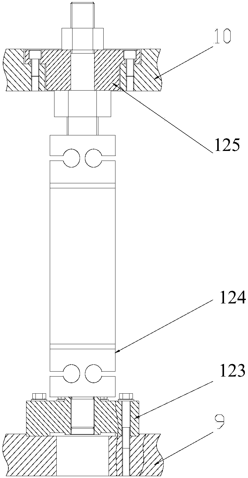 Large-scale missile engine six-component dynamometry and calibrating device