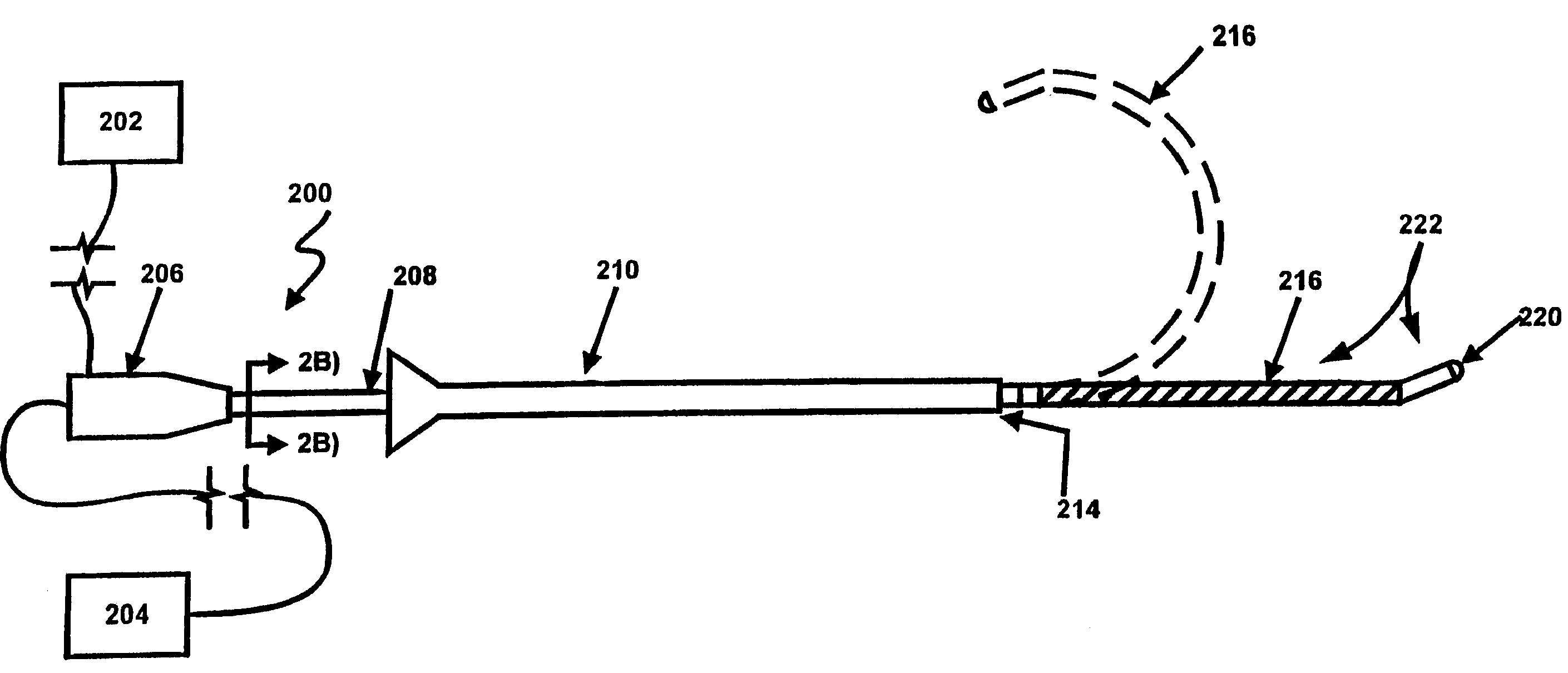 Catheter for delivery of energy to a surgical site