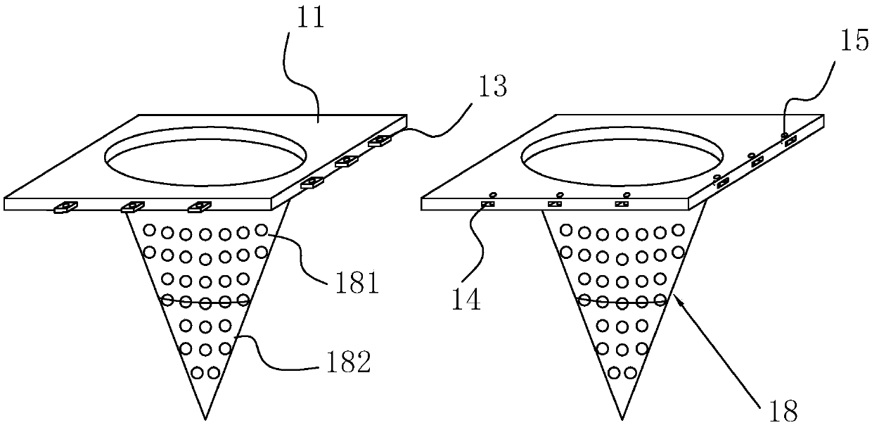 Composite underwater lawn planting and recycling device used in ecologically damaged river course