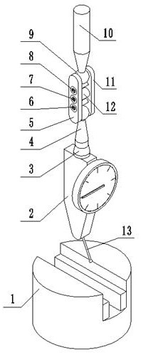 Online measuring method and device for cutter radius compensation value of numerical control milling precision inferior arc