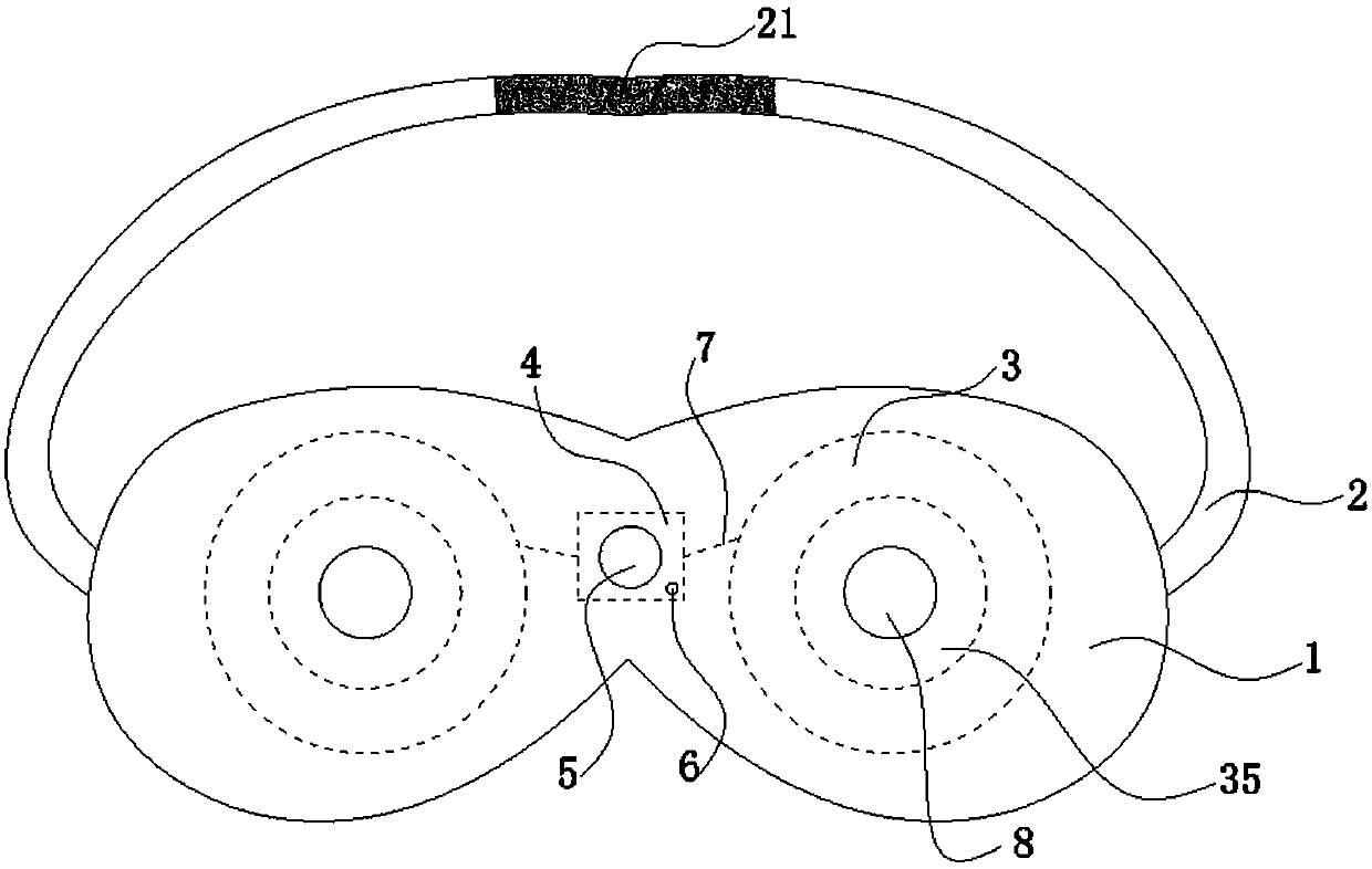 Intelligent nano graphene antibacterial physiotherapy health-care eye patch