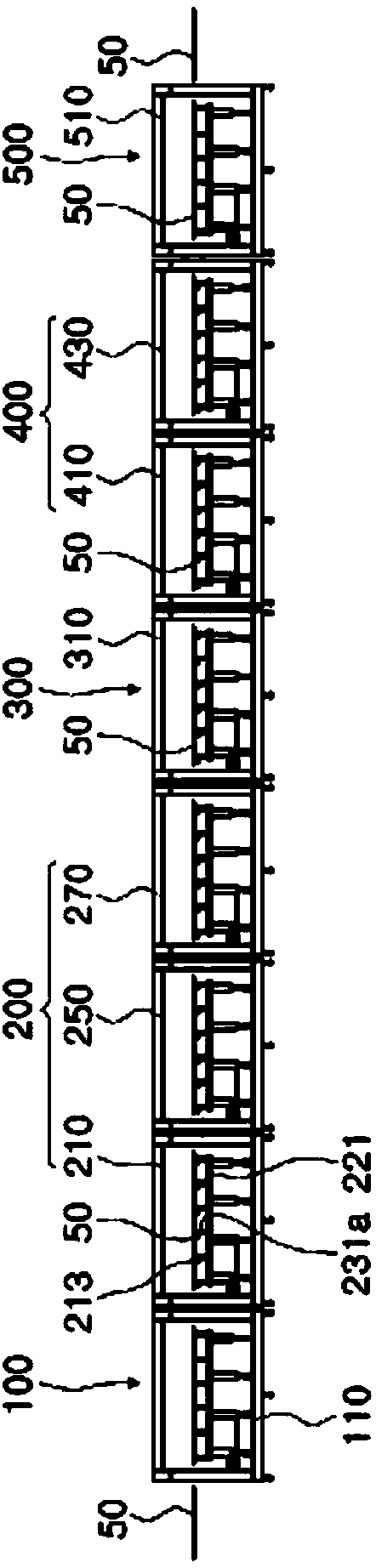 In-line heat treatment device