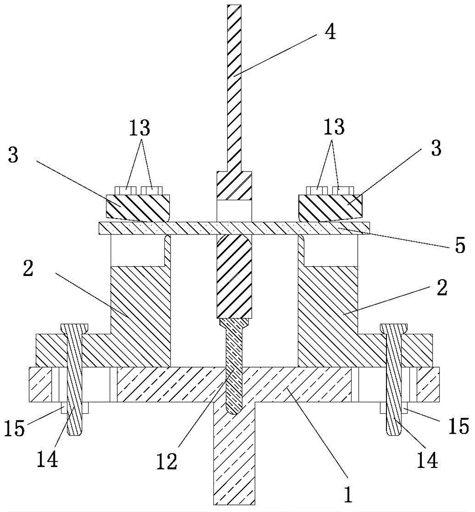 Three-point bending test device and test method for high-speed tensile test machine