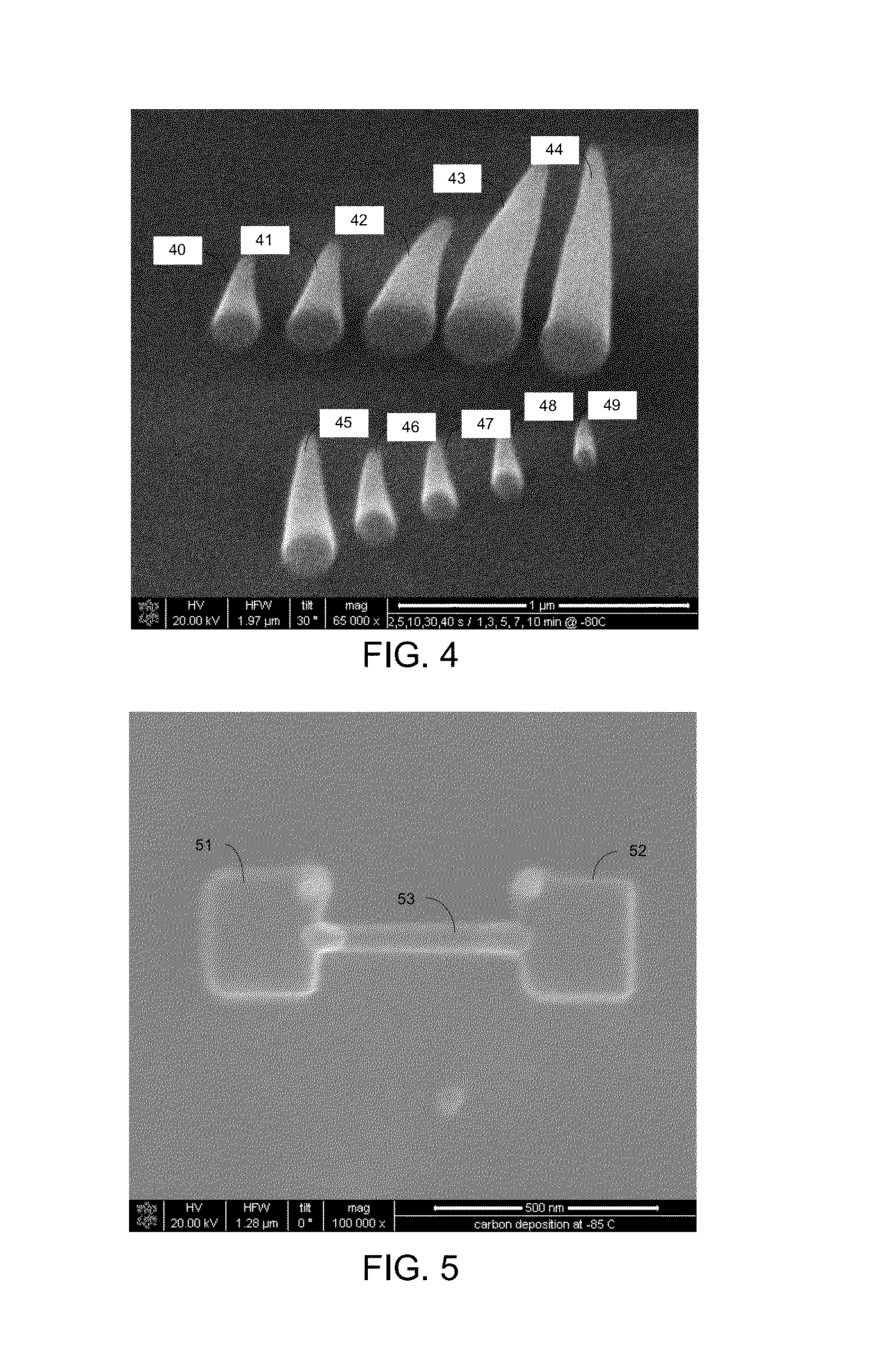 Beam-induced deposition at cryogenic temperatures