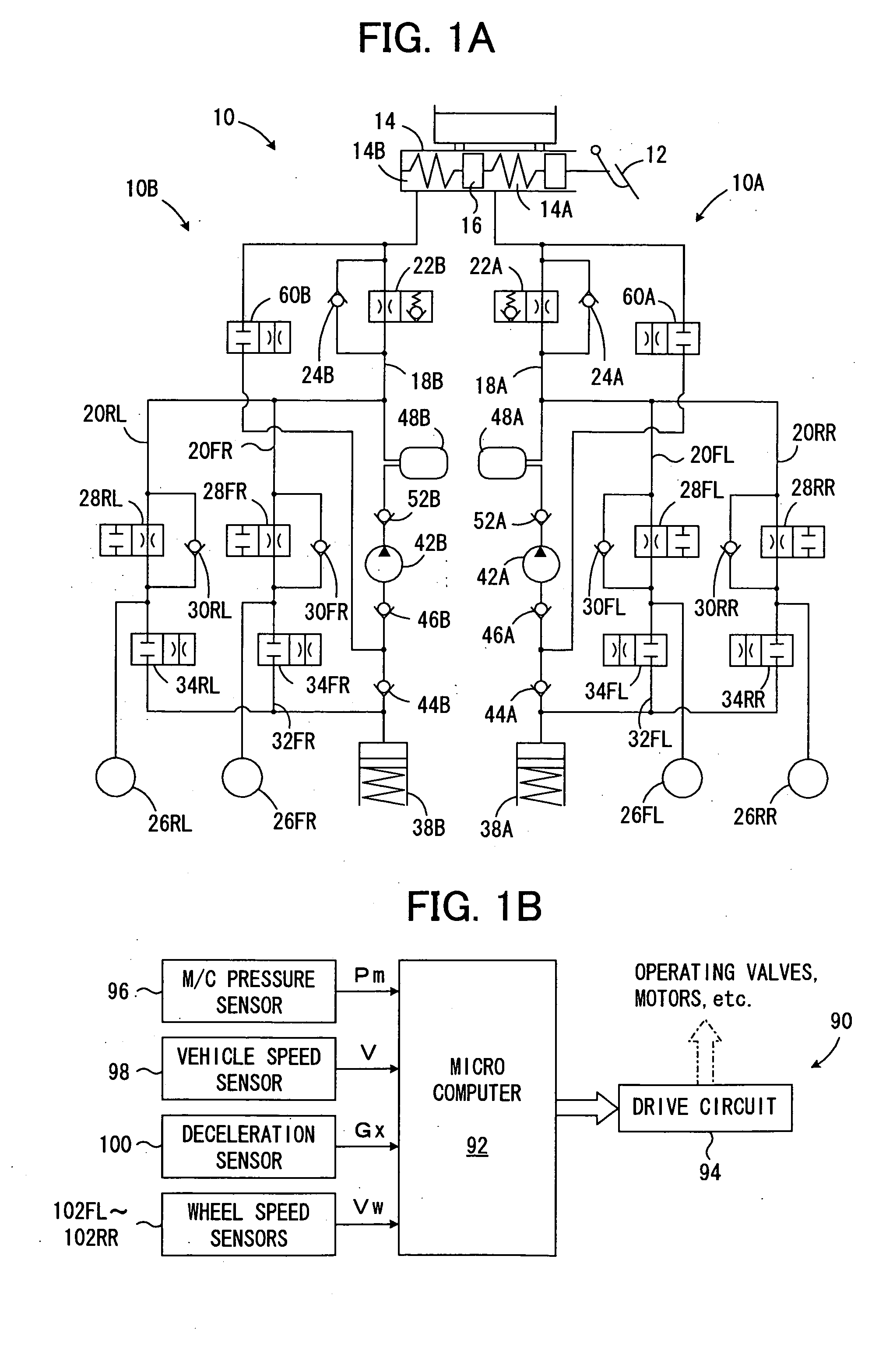 Vehicle braking control device for braking force distribution